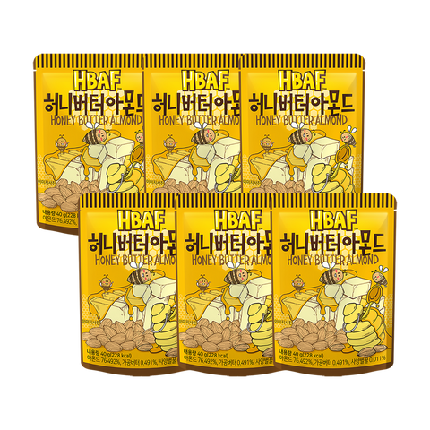 HBAF Honey Butter Almond 40g (1 BOX / 6pcs)