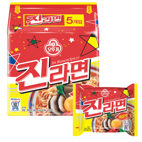 Ottogi Jin Ramyun Spicy (5ea)